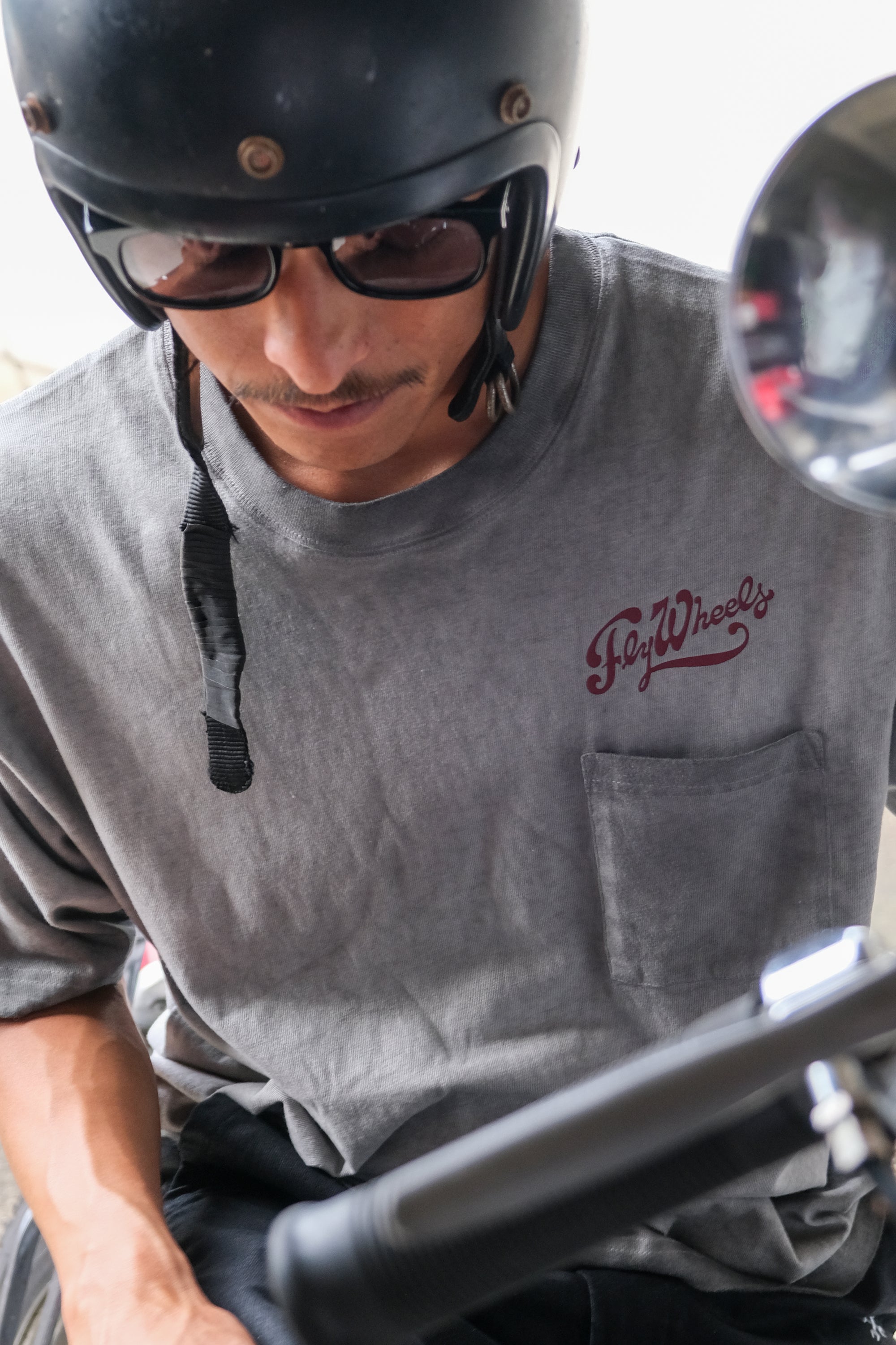 (Fly Wheels×BLUCO) ピグメントポケットTシャツ