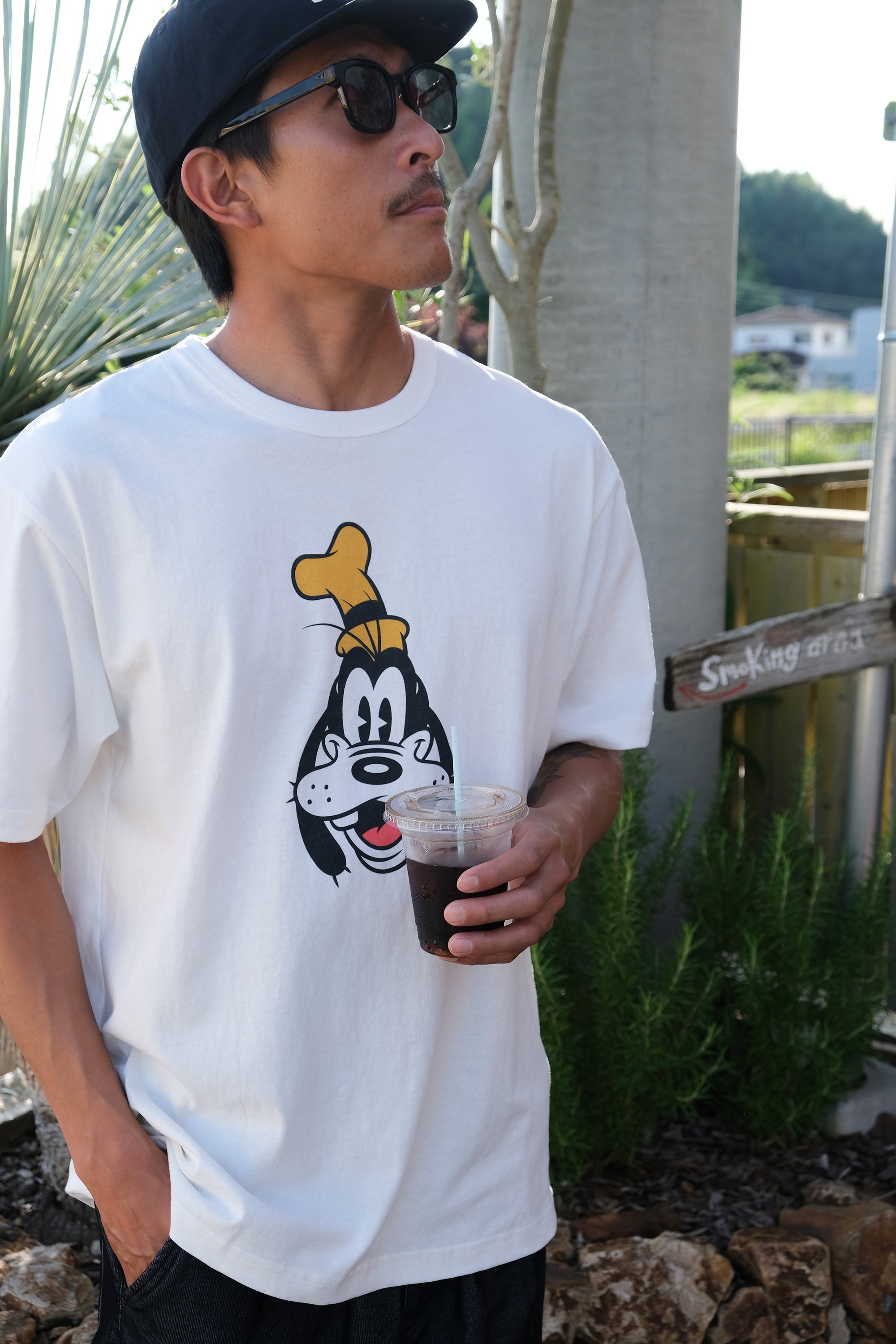 (DISNEY×BLUCO) プリントTシャツ  "Goofy"