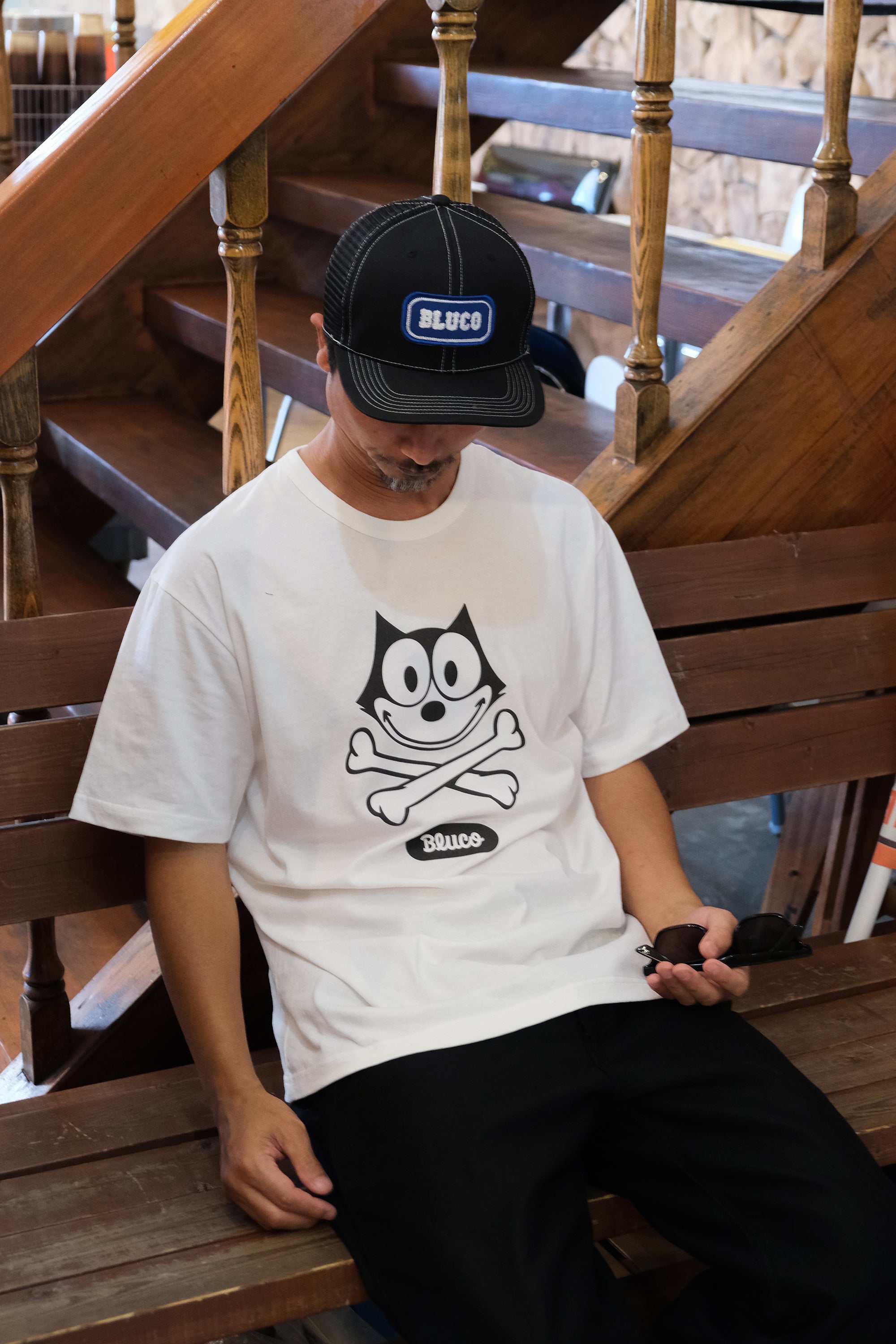 (FELIX×BLUCO) プリントTシャツ "Felix the Cat"