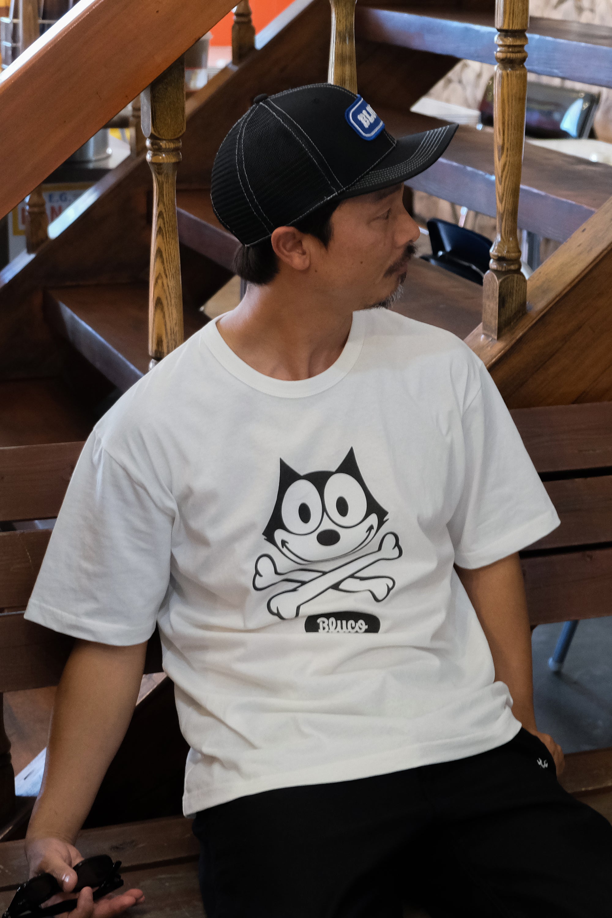 (FELIX×BLUCO) プリントTシャツ "Felix the Cat"